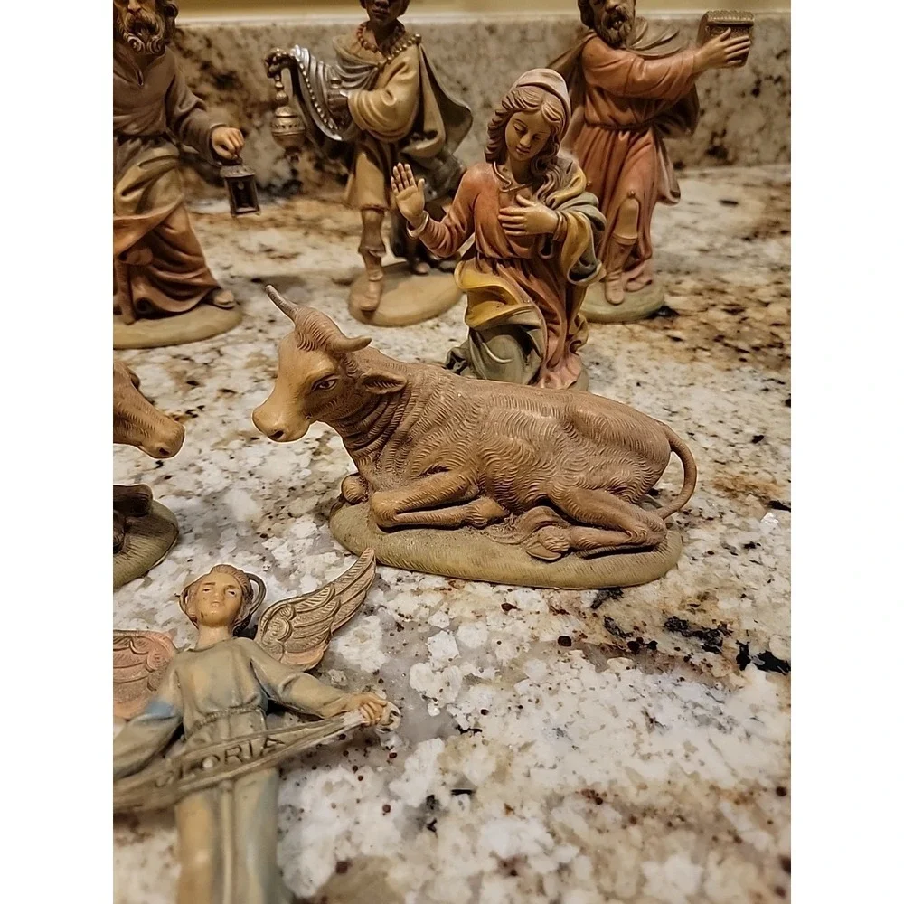 Vintage Fontanini Nativity Scene 9 Nine Piece Set 1980's Italy